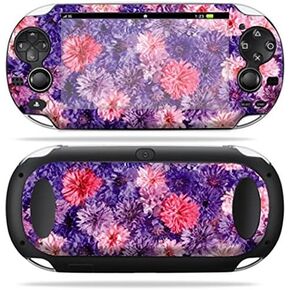 MightySkins Skin Compatible with PS Vita PSVITA Playstation Vita Portable wrap Sticker Skins Purple Flowers