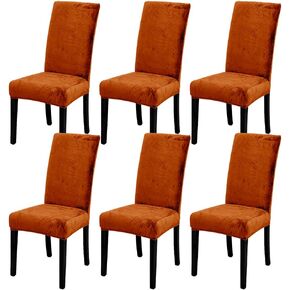 Set of 4 Chair Covers for Dining Room Soft Thick Velvet Stretch Parsons Chair Slipcovers Home Farmhouse Decor Washable Removable Chair Protector for Banquet Hotel Ceremony (4, Dark Green)