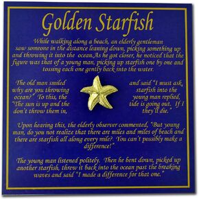 Starfish Story You Make a Difference طية صدر السترة وبطاقة الهدايا - مثالية لتقدير الموظفين والمتطوعين من StockPins