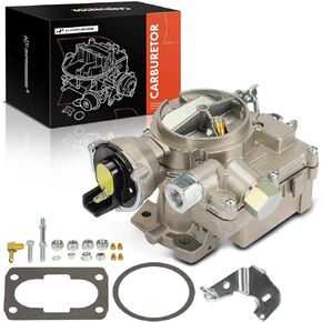 A-Premium 2 Barrel Carburetor with Long Linkage Compatible with Rochester Mercruiser Mercury Marine 2.5L 3.0L 4 Cyl Engines, Electric Automatic Choke, Replace# 3310-864940A01, 3310864940A01, 8M0045397