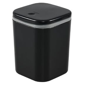 0.5 Gallon Desktop Mini Trash Can, Mini Push Button Garbage Can, Black