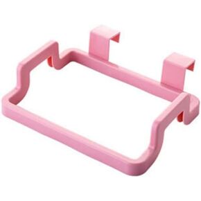 FOMIYES Plastic Blue Garbage Bag Holder for Cabinet Doors, Removable Bracket, Hanging Trash Storage Rack