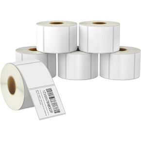 BETCKEY - 2" x 2" (51 mm x 51 mm) Square Labels Compatible with Zebra & Rollo Label Printer,Premium Adhesive & Perforated [20 Rolls, 15000 Labels]