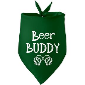 Beer Buddy St Patricks Day Dog Bandana Festival Dog Bandana Holiday Dog Bandana Four Leaf Green Dog Bandana Photo Prop Accessories for Dog Lovers Owner Gift
