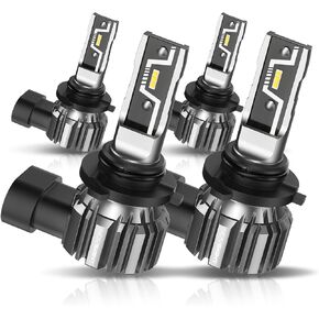 مجموعة مصابيح LED NOVSIGHT 9005 9006 9005/HB3 9006/HB4 300% لمبات ساطعة 1:1 مجموعة مصابيح LED صغيرة الحجم لمبات الإضاءة الضبابية البديلة 6500K أبيض بارد in Kuwait