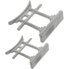 ARTIBETTER 2pcs Torii Gate Aquarium Torii Miniature Ornament Ancient Tree Fish Tank Decoration Japanese Shinto Bridge Landscape Ornaments for Fish Tank Grey