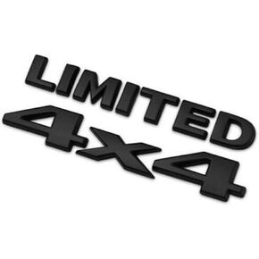 DSYCAR 4 X 4 +Limited Chrome 3D Decal Emblem Sticker Nameplate Badge Decoration for Jeep Grand Cherokee Wrangler Compass (Black)