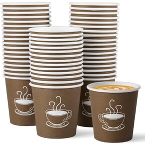600 Pack 4 oz Paper Cups, Small Disposable Coffee Cups, Paper Espresso Cups, Hot/Cold Drinking Cups for Party, Picnic, Travel and Events