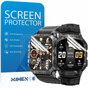 Compatible for Carbinox Vortex Screen Protector, HD Full Coverage PET Protective Film Compatible for EIGIIS/VOPOCO/PODOEIL K63 / Vortex 1.96'' Smartwatch (6PCS)