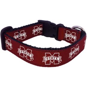 NCAA Mississippi State Bulldogs Dog Collar (Team Color, Small)