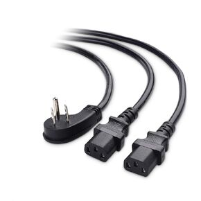 كابل ماترز مقسم سلك طاقة الكمبيوتر (NEMA 5-15P إلى 2X IEC C13) - 10 قدم