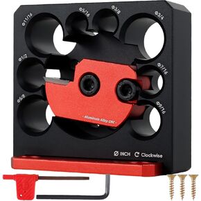Dowel Maker Jig Kit, Imperial 5/16-3/4 inch Dowel Cutter Plate, Carbide Inserts Dowel Maker Drill Milling Pin Round Bar Dowel Maker, Electric Drill Milling Dowel Round Rod Auxiliary Tool