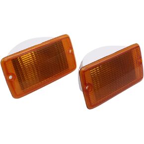 1 PAIR Left Right Side Front Turn Signal Light Plastic Lens CH2520141 CH2521141 55157033AA 55157032AA For 2001-2006 Jeep Wrangler (TJ)