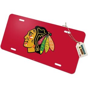 GRAPHICS & MORE Chicago Blackhawks Logo Novelty Metal Vanity Tag License Plate