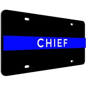2-D Heavy Duty Reflective Thin Blue Line License Plate