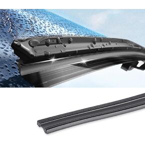 26" + 16" Windshield Wiper Blades (Set of 2), Premium All-Seasons Quality Wiper Blades Easy Install & Superior Road Visibility, Automotive Replacement Durable Stable Accessories (Red)