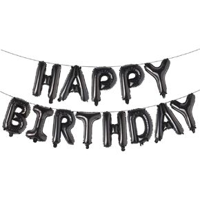 Happy Birthday Orange Aluminum Foil Letters Balloons 16 Inch Aluminum Foil Banner Balloons for Birthday Party Decorations Supplies