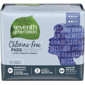 فوط صحية فائقة النحافة من الجيل السابع، عادية بالأجنحة، مجانية وشفافة، 18 قطعة in Kuwait