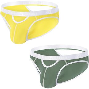 Men's Open Front and Rear Underwear Ball Pouch Bulge Low Rise Bikini Briefs