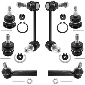 BOXI (Set of 8) Front Upper Lower Ball Joints + Sway Bars + Outer Tie Rods fit for Toyota 4Runner 2003-2009 / FJ Cruiser 2007-2009 / for Lexus GX470 2003-2009 / K500018 K500017 ES80378 K90677 K90683