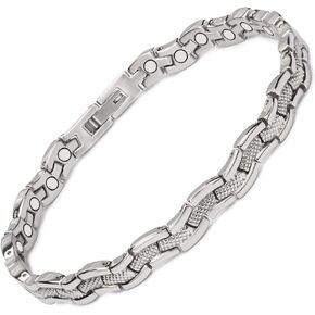 Anklet Bracelets for Women Men for Arthritis and Joints,Pure Titanium Natural Magnetic Therapy Ankle, 3500 Gauss Magnet, Magnetic Jewelry