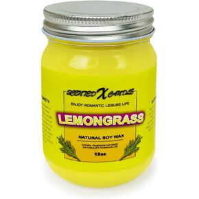Scented Candle for Glass Mason Jar Candle with Natural Essential Oils & Soy Wax, 12oz Rosemary & Sage Aromatherapy Candles, Smokeless Non-Toxic Candle for Outdoor or Indoor