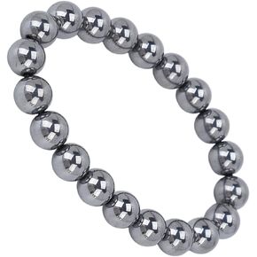 Sets & Kits Terahertz Stone Bracelet Pendant Necklace Men Women Terahertz Bracelet Fashionable Fatigue Relief Bracelet 9mm, Terahertz Bracelet for Lovers