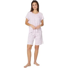 Karen Neuburger Women's Blissful Two-Piece Short Sleeve Bermuda Set