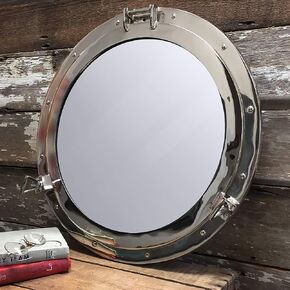 Deluxe Class Chrome Porthole Mirror 24" - Porthole - Nautical Wall Hanging