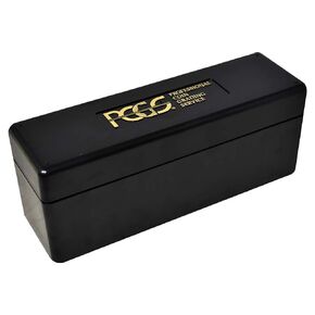 صندوق تخزين بلاستيكي PCGS يتسع لـ 20 حامل عملات معدنية باللون الأسود