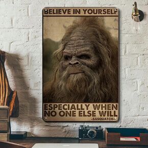 2Pcs Vintage Funny Sasquatch Signs Bigfoot garden decor, Bigfoot Sasquatch Funny Signs for yard