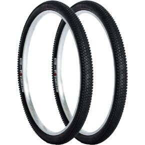 2 Pack Mountain Bike Tire 26" 27.5" 29" Lightweight 60 TPI Strong Grip Compatible Replacement Bicycle Tire for MTB Mountain Bicycle City Bike Black