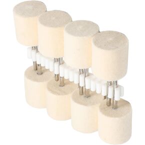 Utoolmart 4mm Wool Felt Mounted Points Conical Polishing Bits Burrs Buffing Wheels Grinding Head with 1/8" Shank 12 Pcs
