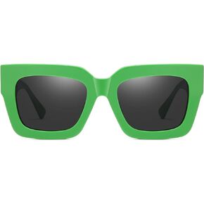 DUCO Trendy Square Sunglasses for Women Polarized Sunglasses UV400 Protection Sun Glasses Acetate Frame DC2380