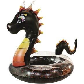 PoolCandy Black Dragon Large Pool Tube with Color Changing Holographic Glitter - Perfect for Pool, Beach or Lake Trips in Kuwait