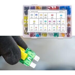 Pack-220 Automotive Blade Fuse Assortment Kit, Vehicle Line Protector, Universal Automobile Replacement Accessories, for Most Cars, Trucks and Vans (Multicolored)