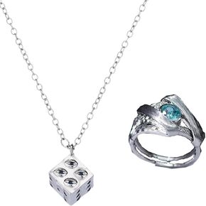 Gojo-Satoru Necklace Anime Gojo-Satoru Cosplay Ring Alloy Accessories Prop Costume