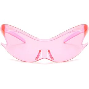 Futuristic Sunglasses for Men Women Oversized Wrap Around Shield Mask Sun Glasses Shades Comic Costume Cosplay