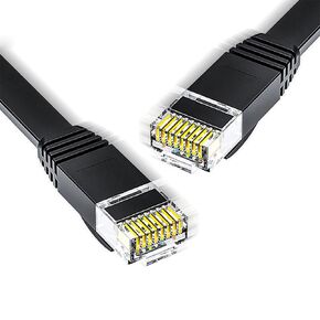 xiwai High Speed Ultra Slim Flat UTP Ethernet Cable 0.2m, Network Twisted Pair Wire Cat 6 RJ45 Patch Cord for Gaming Laptop Router
