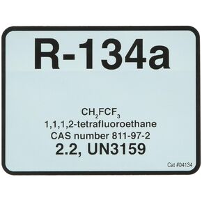 Diversitech R-134A Color Coded Refrigerant ID Label (04134)