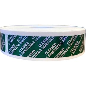 Cleaned and Sanitized Tamper Evident Seals 0.75 x 3 Inch 500 Total Labels in Saudi Arabia