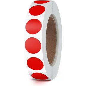 Black Round Stickers 0.5 Inch Color Coding Dot Label Circle Waterproof Self-Adhesive File Classification Sticker Roll of 1000 Labels
