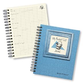 سلسلة Write it Down من Journals Unlimited، Guided Journal، My Bucket List Journal، بالحجم الكامل 7.5 بوصة × 9 بوصة، غطاء صلب أزرق، صنع في الولايات المتحدة الأمريكية