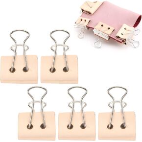 5PCS Clips Large Protective Leather Clips Strong and Durable and Reusable for Office Home School