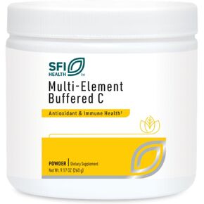 Klaire Labs Multi-Element Buffered C Powder with Quercetin Bioflavonoid & L-Glutathione to Support Immune Function & Antioxidant Protection, Hypoallergenic & Gentle on Stomach (65 Servings, 260 Grams)