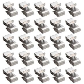 50 Pieces Trailer Frame Wire Clips, 22.5 mm/ 0.89 Inch Metal Cable Clips Solar Panel Wire Clips for PV Wiring Boat Cable, Boat Trailer