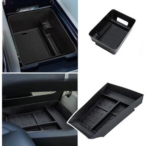 Carwiner 2PCS Center Console Organizer Compatible with 2024 Hyundai Santa Fe Accessories with Armrest Drawer Holder Storage Box