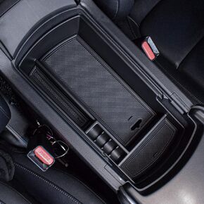 TACOBRO Center Console Organizer Compatible with Honda Accord 2018 2019 2020 2021 2022 Accessories, Sport Insert Tray Secondary Storage Armrest Box (NOT Fit for Manual Transmission Models) ABS Black