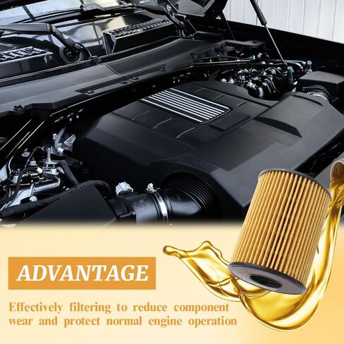 قطعتان من فلتر الزيت، فلاتر زيت بديلة للسيارات، فلتر زيت محرك قطع غيار السيارات متوافق مع 2022-2023 Hyundai Sonata، Kia Sorento 2.5 L، يستبدل # 263502S000، 26350-2R000 in Saudi Arabia
