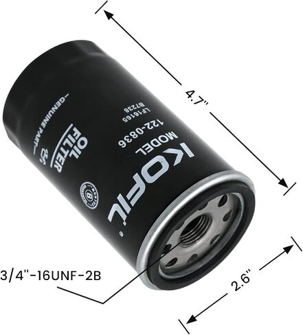 122-0836 Oil Filter, Fits RV QG 5500/7000 Series Generator, Spin-on, Replaces B7238, 84398, PH2875, LF16165, PH10027, LF644, 7398, 57398 (1pc) in Saudi Arabia